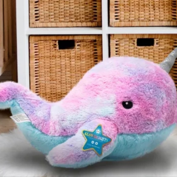 FAO Schwarz Glow Brights 17" Narwhal w/ Lights & Sound. Brand New with Tags. - Picture 4 of 14